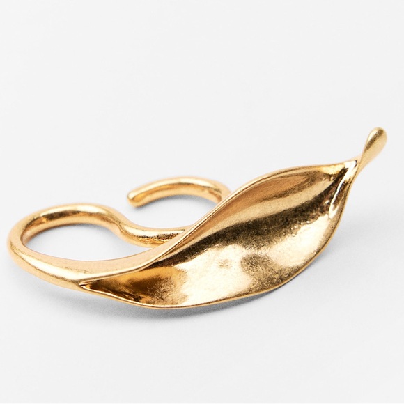 NWT Zara Gold Leaf Ring - Picture 1 of 3